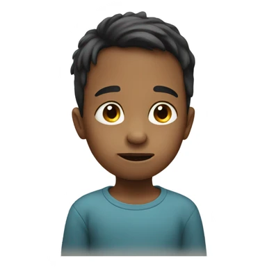 Child with a finger in his nose  sticker