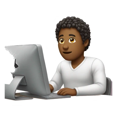 Sitting in front of a pc sticker