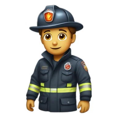 pompier en tenue de feu sticker