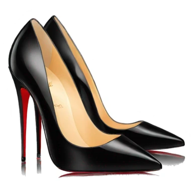 two High heels black louboutin sticker
