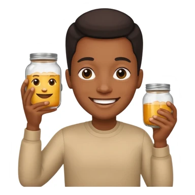  black People Holding Jar sticker