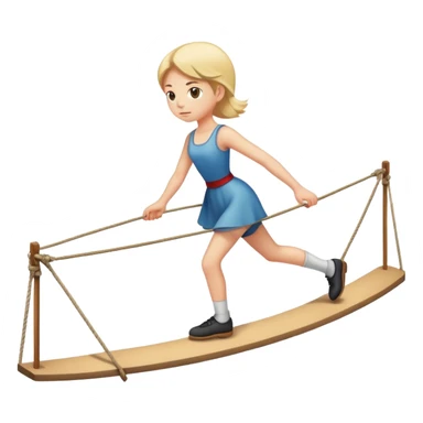 person walking on tightrope
 sticker