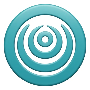 Un logo animado de un círculo color Turquesa y letras blancas con las siglas NHD sticker