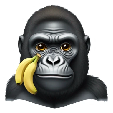 gorilla eating  bananas   sticker