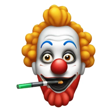 clown who smokes an electronic cigarette sticker
