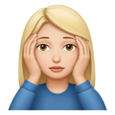 Hiding hands over eyes sticker