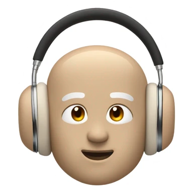 Beige coloured AirPod max headphones no human  sticker