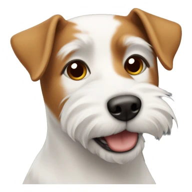 White and cinnamon terrier dog with short hair sticker
