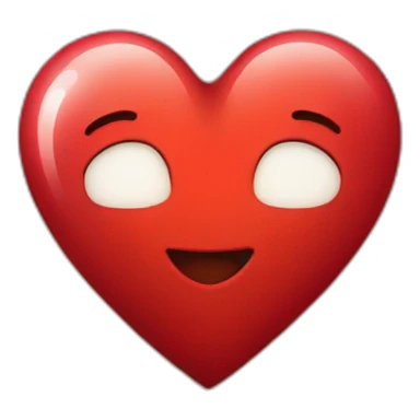 Red shining heart sticker