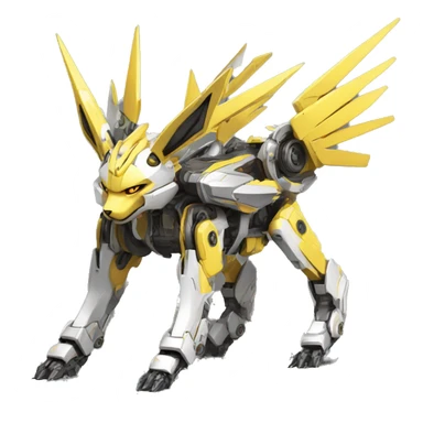 Futuristic mechanical Jolteon-mecha full body sticker