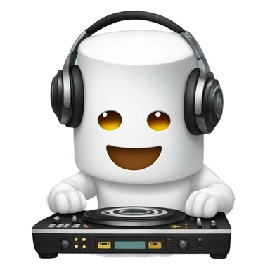 Marshmallow dj sticker