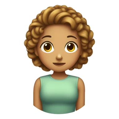 Girl in curled up ball sticker