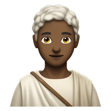 10th century shepherd boy whit white skin with tunic and bear sticker