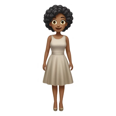 Chica morocha con vestido  sticker