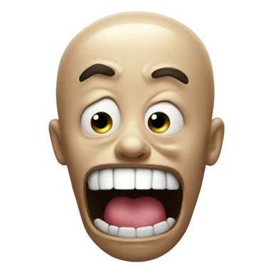 the atomic element arsenic with a shocked expression and an open mouth sticker