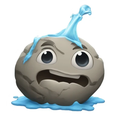 Squeeze water from a stone sticker