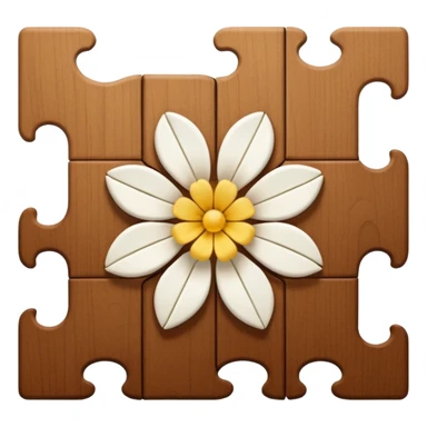 One piece of the puzzle + flower sticker