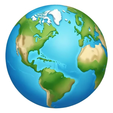 Earth globe with continents shaped to form the number 812 sticker