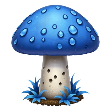 blue magic mushroom with diry sticker