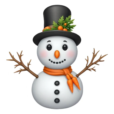 snowman with no scarf  sticker