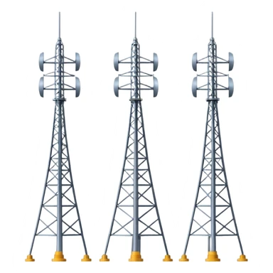 3 TORRES DE ANTENA DE ESTAÇÃO RÁDIO BASE sticker
