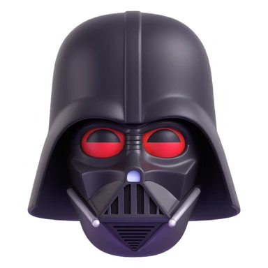 Darth Vader 3D Microsoft fluent emoji style sticker