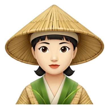 ​Cinematic Realistic Traditional Vietnamese Nón Lá, depicted as a delicately crafted conical hat made of bamboo and palm leaves with subtle texture and natural wear, evoking authentic cultural heritage, please show the hat only sticker