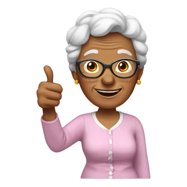 Grandma with thumbs up sticker