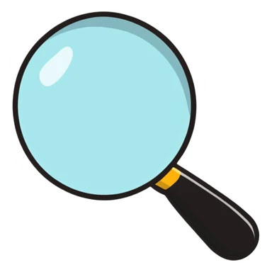 magnifying glass with handle sticker