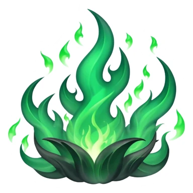 underworld with green flames sticker