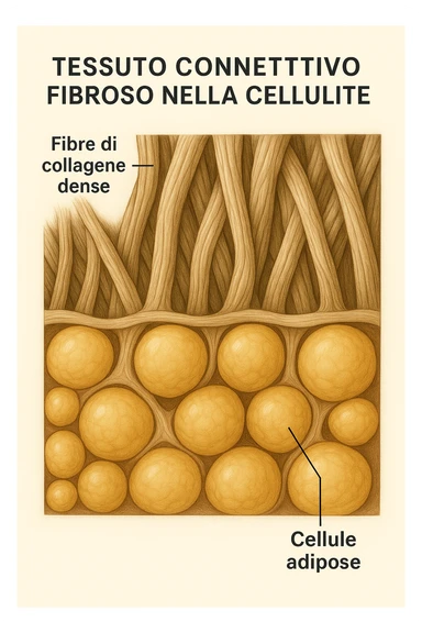 tessuto connettivo fibroso di cellulite in italiano sticker