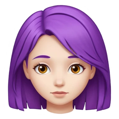 chica con pelo violeta sticker