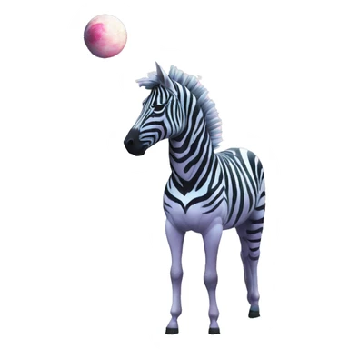 Zebra sparkling nebula unicorn Pegasus collage roses flowers palm trees tropical  sticker