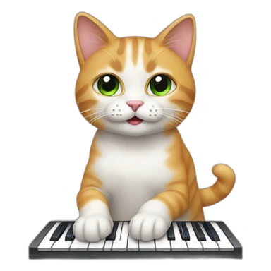 cat on keyboard sticker