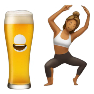 Yoga drink beer sticker