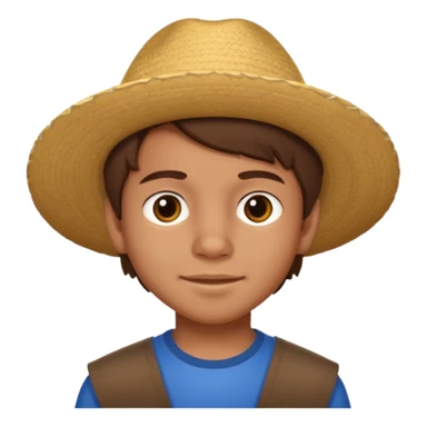 A 9 year old mexican boy with brown hair  sticker