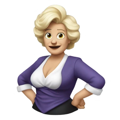 Ursula von der Leyenl photorealistic shrugs sticker