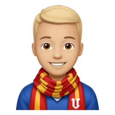 sports Fan with Team Scarf sticker