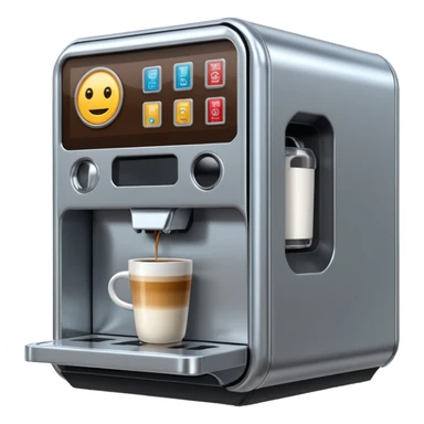 robot coffee vending machine sticker