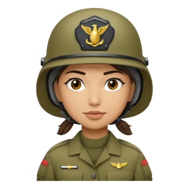 Female US Marine soldier with Lightweight helmet  sticker