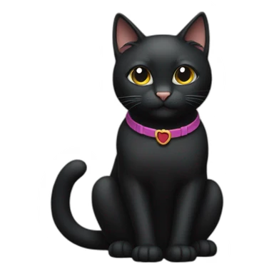 Black cat with three pattes sticker