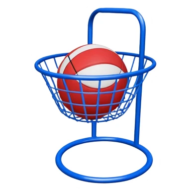 basket stand with ball (#00A3E0) and red (#F9423A) sticker