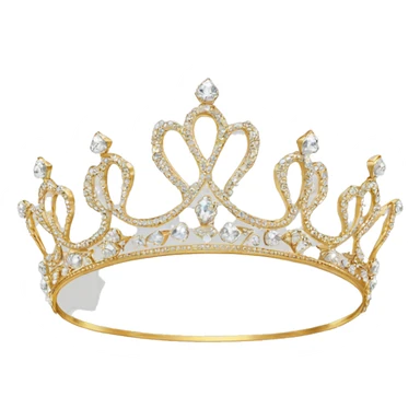 dainty british diamond tiara gold no background sticker