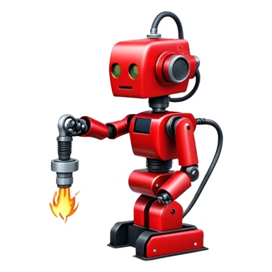 Welding Roboter red sticker