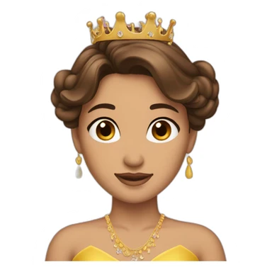 Princesse brune couronne sticker