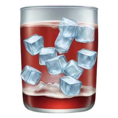 Coca Cola glass with ice cubes  sticker