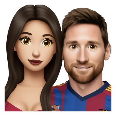 georgina kiss  messi sticker