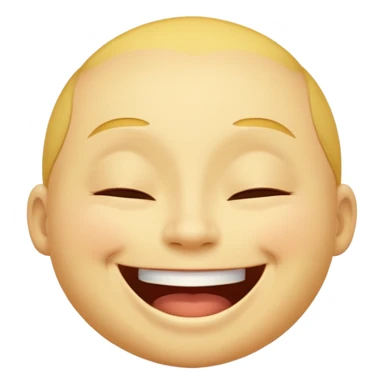 Kahkaha yuvarlak yüz sarı sticker