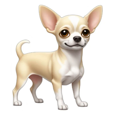 Chihuahua blanco muy muy gordo gracioso sticker
