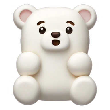 Bear-shaped marshmallows sticker